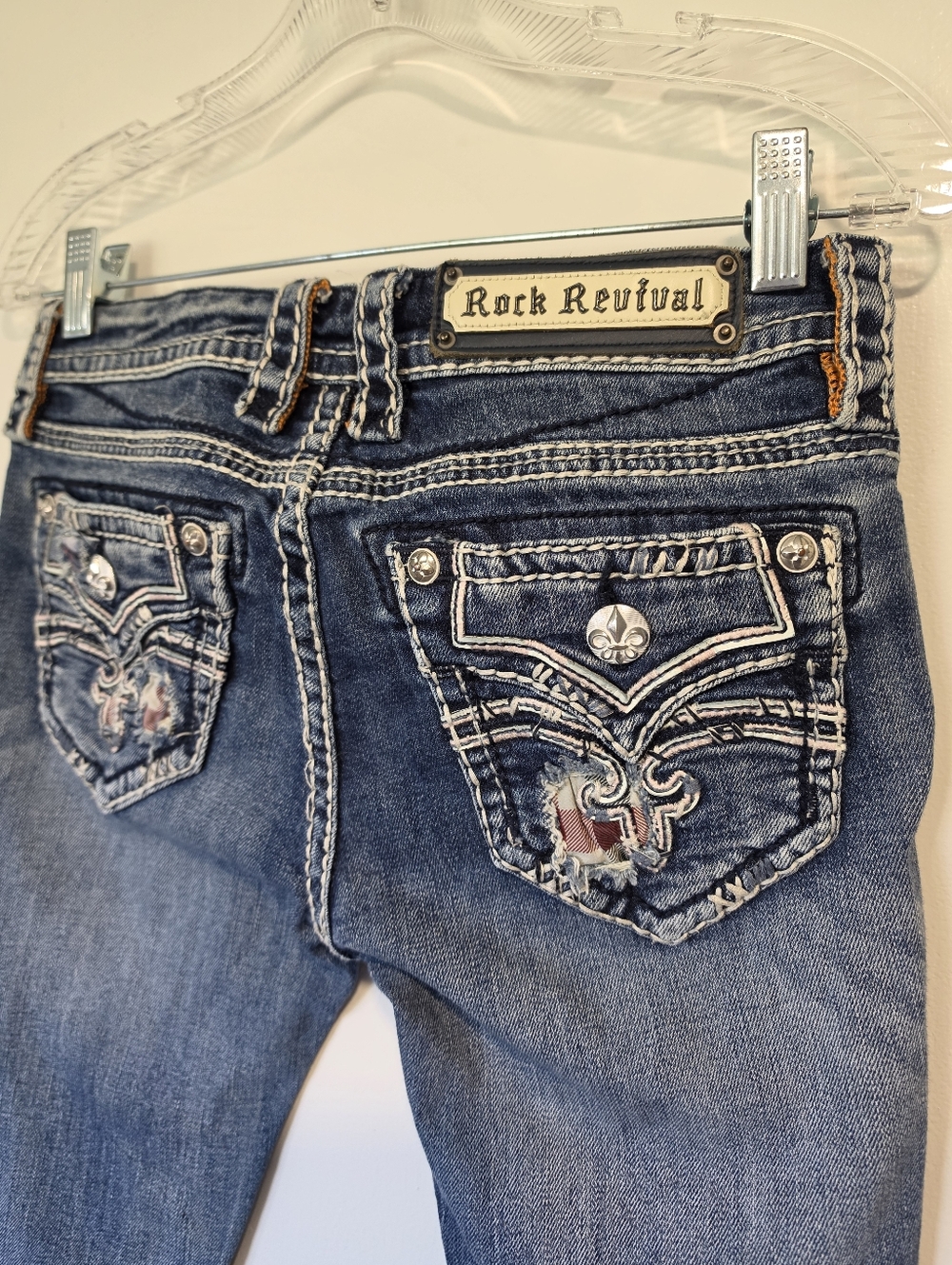 Rock Revival Raven Skinny 26 Plaid Pocket